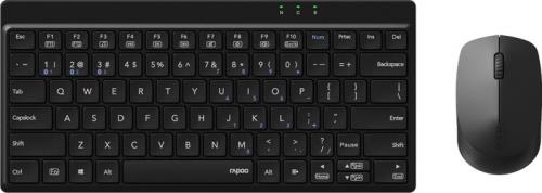 RAPOO 8000GT 13385 Kablosuz Çok Modlu Türkçe Klavye Mouse Set Siyah